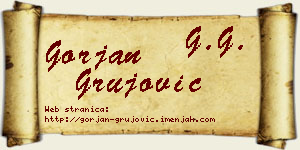 Gorjan Grujović vizit kartica